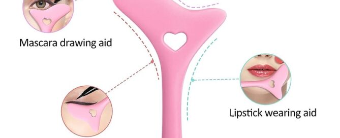 Silicone Trimming Tool Reusable Winged Tip Eyeliner Aid Tool Silicone Eyeshadow Aid Tool for Beginners