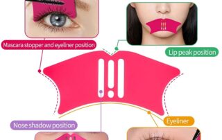 Silicone Trimming Tool Reusable Winged Tip Eyeliner Aid Tool Silicone Eyeshadow Aid Tool for Beginners