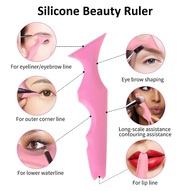 Silicone Trimming Tool Reusable Winged Tip Eyeliner Aid Tool Silicone Eyeshadow Aid Tool for Beginners