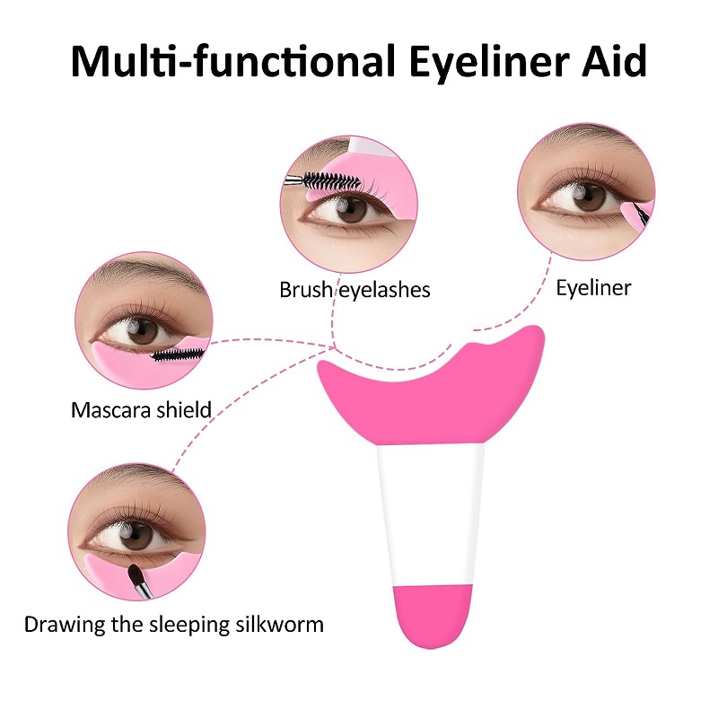 Silicone Trimming Tool Reusable Winged Tip Eyeliner Aid Tool Silicone Eyeshadow Aid Tool for Beginners