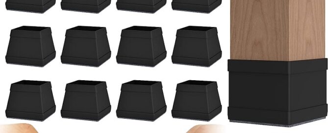 Square Rubber Bush Square Silicone Chair Leg Floor Protectors