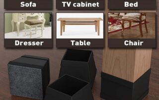 Square Rubber Bush Square Silicone Chair Leg Floor Protectors