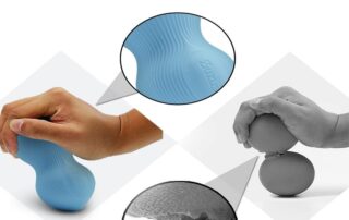 Striped Peanut Massage Ball for Back and Neck Massage Ergonomically Designed Pressure Point Massage Tool