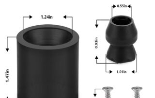 Trailer Door Holder Low Profile Bumper Rubber Door Holder Fit for RV and Trailer Rubber Sockets