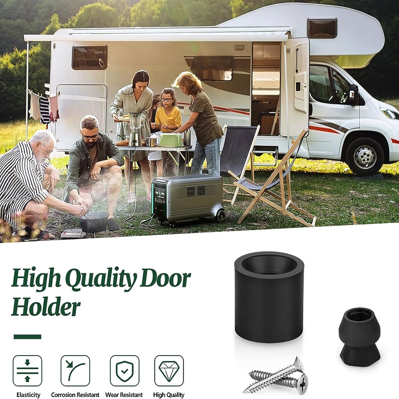 Trailer Door Holder Low Profile Bumper Rubber Door Holder Fit for RV and Trailer Rubber Sockets