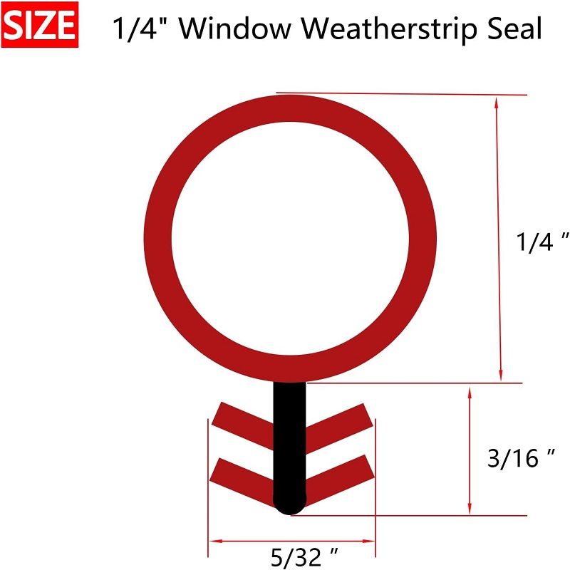 Window Bubble Gasket Windows Kerf Weather Stripping Seal Rubber Strip Bubble Kerf