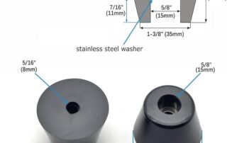 2 Inch Heavy Duty Rubber Feet for Machinery Equipment, Bumper Anti Vibration Non-Slip Furniture Feet Pads