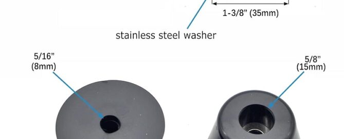 2 Inch Heavy Duty Rubber Feet for Machinery Equipment, Bumper Anti Vibration Non-Slip Furniture Feet Pads