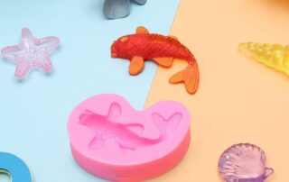 2-Piece Silicone Mold Koi Fish Silicone Fish Candy Fondant Mold Small Size Fish Shaped Chocolate Baking Mold
