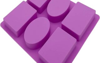 2 Pieces Embossing Flower Soap DIY Mold Silicone Rectangle Oval Soap Molds Handmade Cake Candy Trays