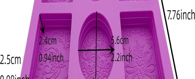 2 Pieces Embossing Flower Soap DIY Mold Silicone Rectangle Oval Soap Molds Handmade Cake Candy Trays