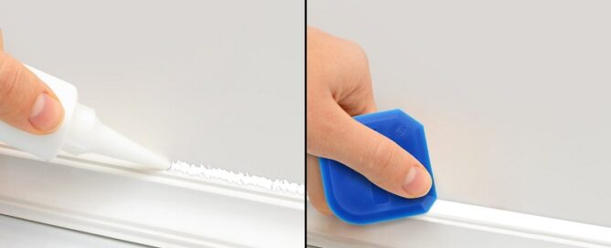 2 Pieces Silicone Sealant Grout Finishing Tool for Bathroom Floor Silicone Repair And Removal Tool