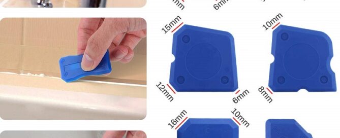 2 Pieces Silicone Sealant Grout Finishing Tool for Bathroom Floor Silicone Repair And Removal Tool