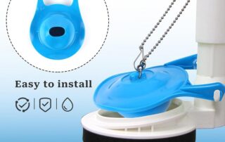 3 Inch Toilet Flapper Universal Toilet Stopper Flapper Water-Saving Toilet Flush Valve Seal with Chain