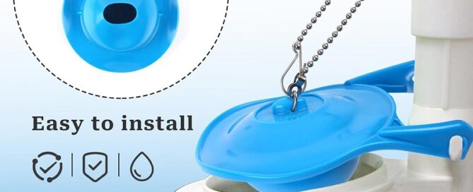 3 Inch Toilet Flapper Universal Toilet Stopper Flapper Water-Saving Toilet Flush Valve Seal with Chain