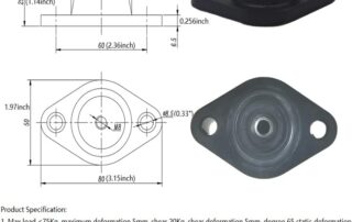 Anti-vibration turret Rubber Mounts Rubber-in Shear Floor Mounts Compression Rubber Isolator Mounts