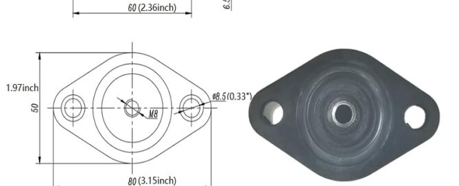 Anti-vibration turret Rubber Mounts Rubber-in Shear Floor Mounts Compression Rubber Isolator Mounts
