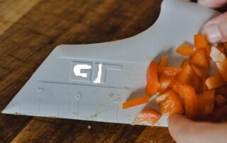 B&Q Premium Silicone Pan Scraper Heat Resistant Kitchen Scraper Silicone Chopper Perfect For Dough