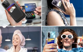 Back of Phone Stick Pocket Credit ID Card Sleeve Sticker Cell Phone Wallet Socket Rubber Insert