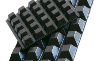 Black Workbench Rubber Feet Self Stick Bumper Pads Adhesive Tall Square Bumpers for Electronics