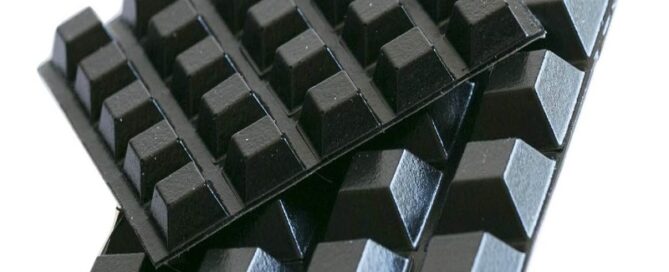 Black Workbench Rubber Feet Self Stick Bumper Pads Adhesive Tall Square Bumpers for Electronics