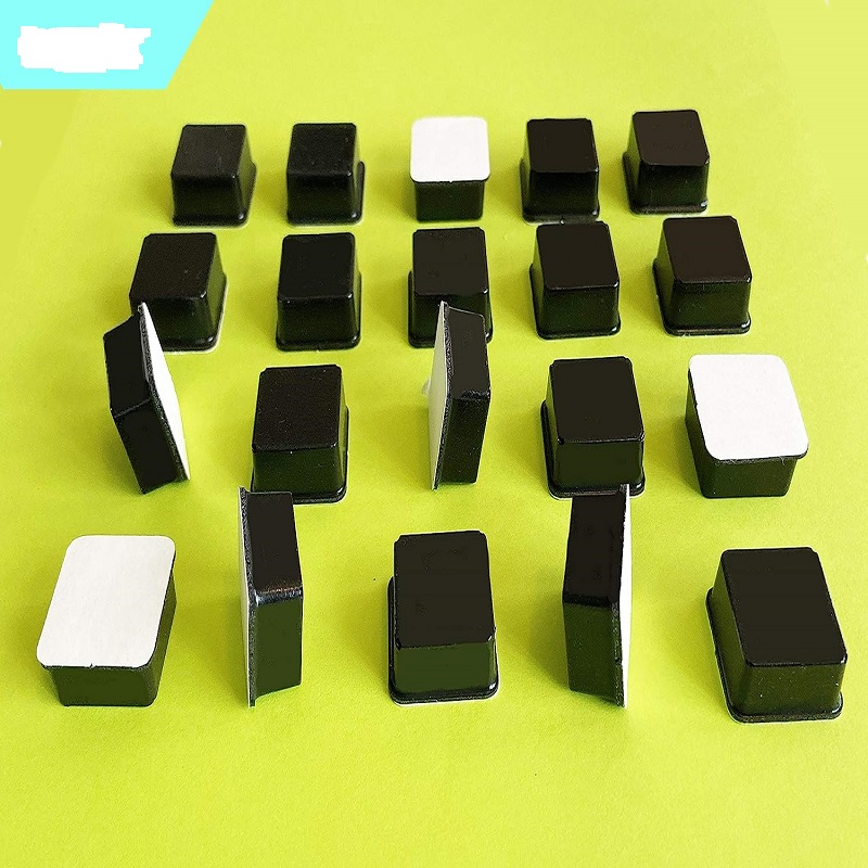 Black Workbench Rubber Feet Self Stick Bumper Pads Adhesive Tall Square Bumpers for Electronics