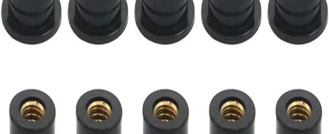 Boat Windshield Rubber Screw Cover Rubber Well Nut for Windscreen & Fairing Universal M6 Wellnuts