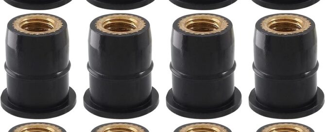 Boat Windshield Rubber Screw Cover Rubber Well Nut for Windscreen & Fairing Universal M6 Wellnuts