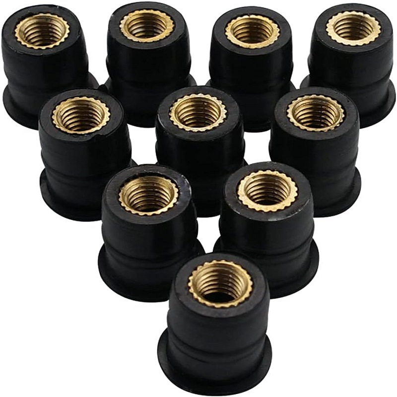 Boat Windshield Rubber Screw Cover Rubber Well Nut for Windscreen & Fairing Universal M6 Wellnuts