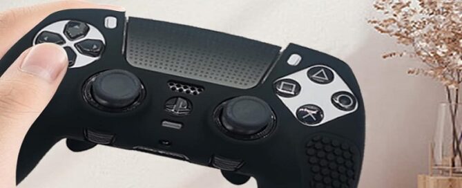 Controller Silicone Cover for PS5 Wireless Controller Silicone Edger Anti-Slip Protector Skin Thumb Grip Caps
