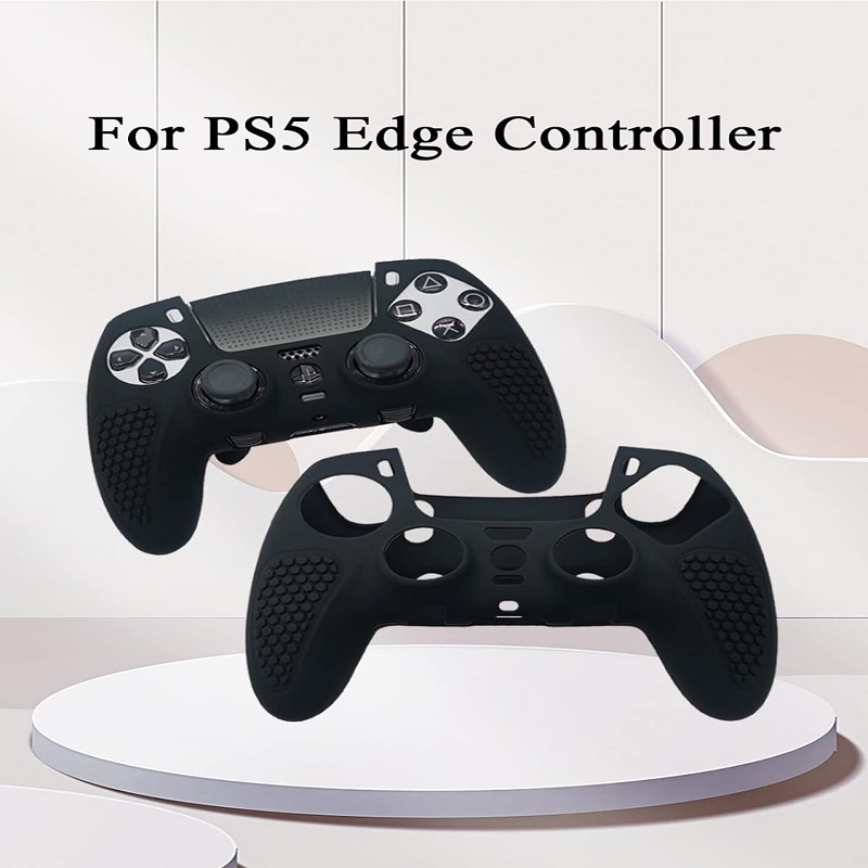 Controller Silicone Cover for PS5 Wireless Controller Silicone Edger Anti-Slip Protector Skin Thumb Grip Caps