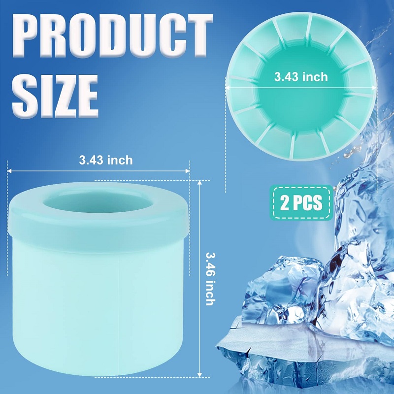 Cylinder Ice Cube Mold Silicone Ice Bucket with Lid Ice Maker Cup for Freezer Easy to Release