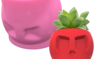 DIY Skull Flower Pot Silicone Mold Cement Flower Pot Abrasive Tools Concrete Skull Flower Vase Mold