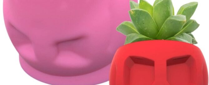 DIY Skull Flower Pot Silicone Mold Cement Flower Pot Abrasive Tools Concrete Skull Flower Vase Mold