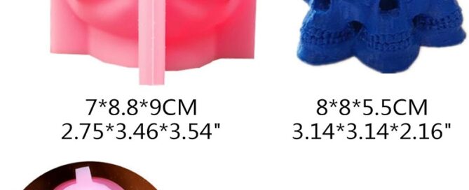 DIY Skull Flower Pot Silicone Mold Cement Flower Pot Abrasive Tools Concrete Skull Flower Vase Mold