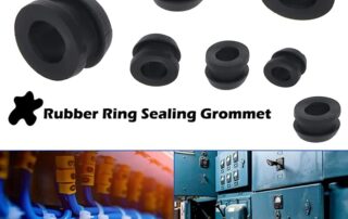 Diaphragm Rubber Seal Rubber Grommet Wire Protector Oil Resistant 6mm Inner Dia for Wiring Cable Protector