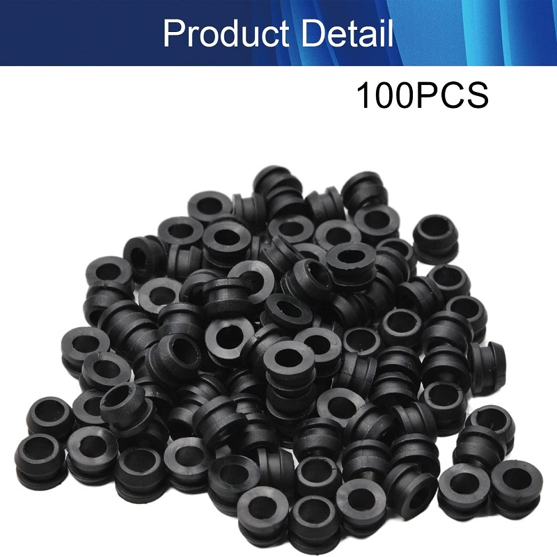 Diaphragm Rubber Seal Rubber Grommet Wire Protector Oil Resistant 6mm Inner Dia for Wiring Cable Protector