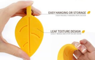 Door Stopper Wedge Protector Maple Leaf Silicone Door Stops Cute Colorful Cartoon Leaf Finger Protector
