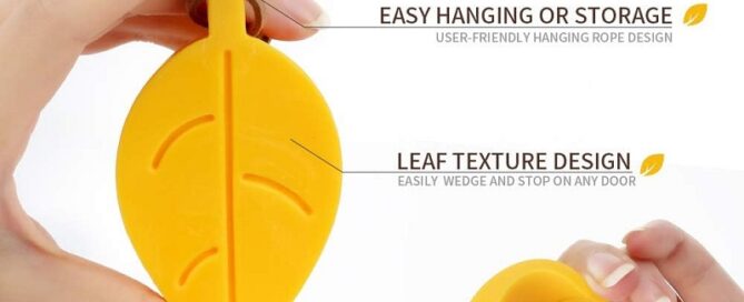 Door Stopper Wedge Protector Maple Leaf Silicone Door Stops Cute Colorful Cartoon Leaf Finger Protector