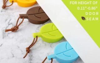 Door Stopper Wedge Protector Maple Leaf Silicone Door Stops Cute Colorful Cartoon Leaf Finger Protector