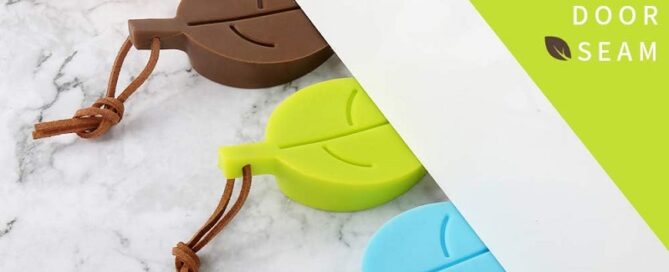 Door Stopper Wedge Protector Maple Leaf Silicone Door Stops Cute Colorful Cartoon Leaf Finger Protector