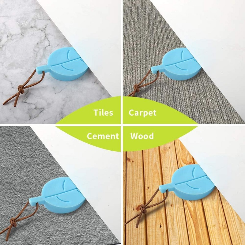 Door Stopper Wedge Protector Maple Leaf Silicone Door Stops Cute Colorful Cartoon Leaf Finger Protector