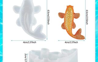 Fish Silicone Resin Molds Goldfish Pendant Epoxy Molds Fish Fondant Moulds for DIY Making Jewelry