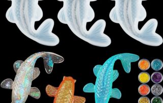 Fish Silicone Resin Molds Goldfish Pendant Epoxy Molds Fish Fondant Moulds for DIY Making Jewelry