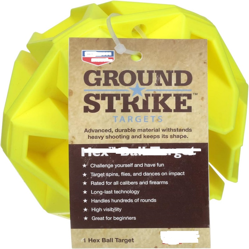 Ground Strike Hex Target Ball for Outdoor Shooting Durable Highly Visible Ball Rubber Mallet Target