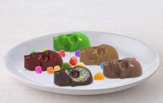 Gummy Skull Silicone Candy Molds 2-piece silicone mold for Halloween Gummies Candies Jello Chocolate