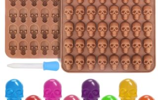 Gummy Skull Silicone Candy Molds 2-piece silicone mold for Halloween Gummies Candies Jello Chocolate