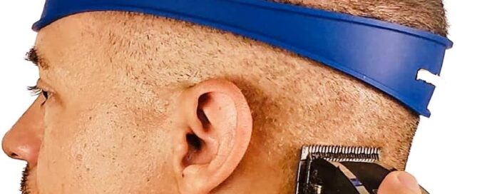 Neckline Shaving Curved Silicone Template Creating Skin Guidelines for DIY Haircuts Guide Edger