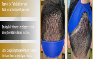 Neckline Shaving Curved Silicone Template Creating Skin Guidelines for DIY Haircuts Guide Edger