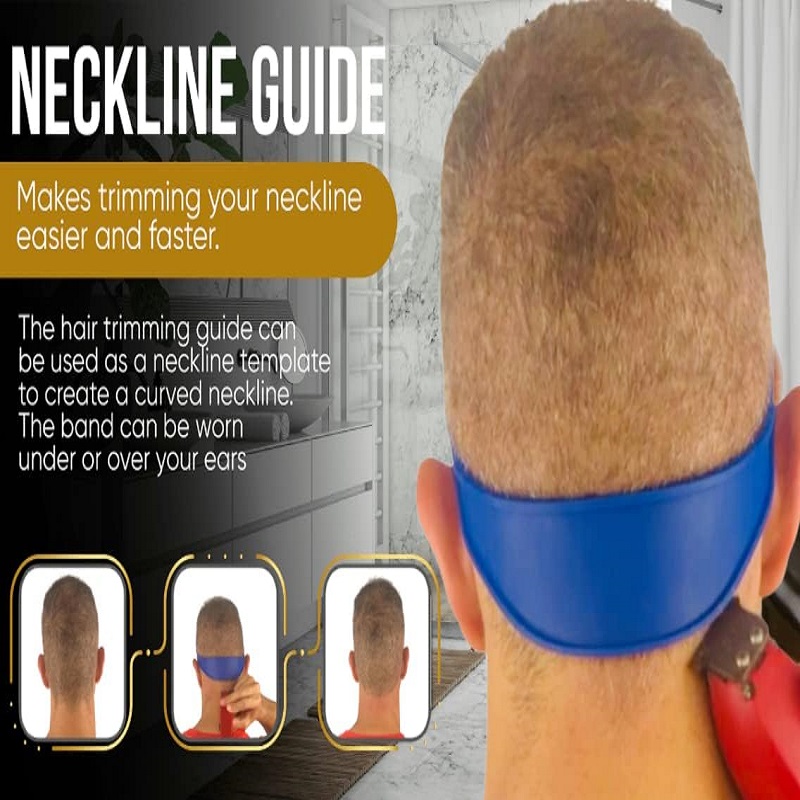 Neckline Shaving Curved Silicone Template Creating Skin Guidelines for DIY Haircuts Guide Edger